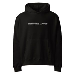 Black Embroidered Oversized Hoodie